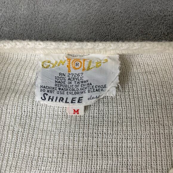 Vintage Cyn Les Novelty Sweater Womens Sz M Grey Lamb "I'll Never Forget ewe" - Picture 3 of 6